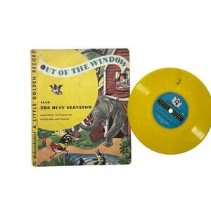 VIntage A Little Golden Record Unbreakable Out Of The Window 45rpm Vinyl Record